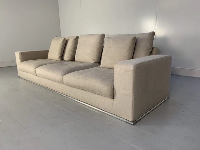 B&B Italia "Marcel" 3-Seat Sofa - In Linen - RRP £8000
