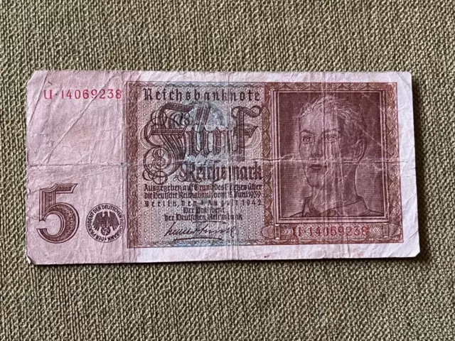 5  Reichsmark / Reichsbanknote / 1942