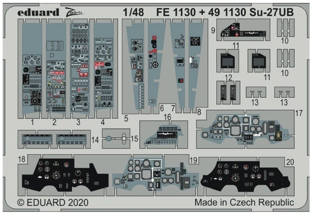 Eduard Zoom 1/48 Fe1130 Su-27Ub For Kitty Hawk Model Kits