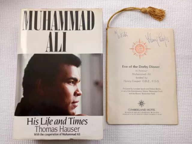 MUHAMMAD ALI signed by the WORLD HEAVY WEIGHT CHAMPION & Henry Cooper & J Conteh