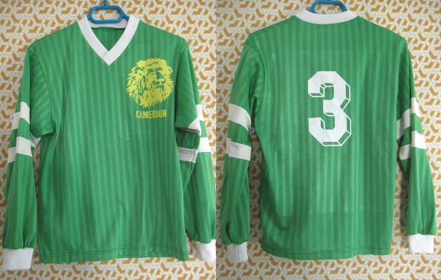 Veste Rétro Cameroun Années 80 Copa Football | Style Vintage | Matière Coton/Polyester | Couleur Jaune/Vert