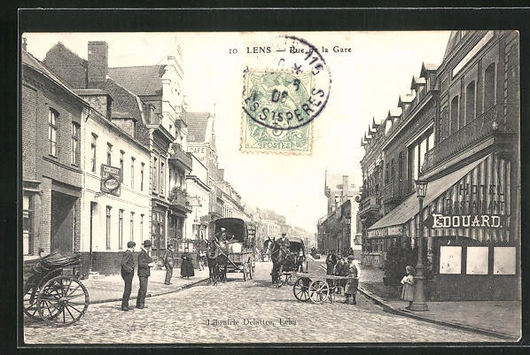 CPA Lens, Rue de la Gare