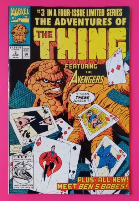 The Adventures of the Thing #3 Marvel Comic Book 1992 Featuring the Avengers