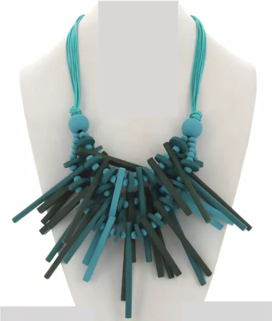 MARNI H&M Multi Strand Wood Cord Necklace