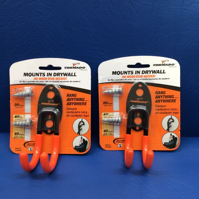 TORNADO EZ ANCOR 6 5/8"Rubber Coating Black/Orange Steel Small J Hook 40 LB