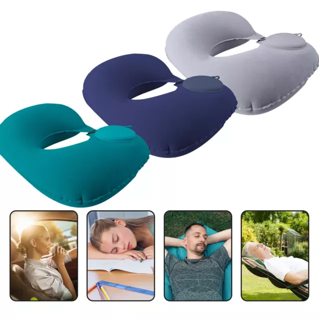 Inflatable Portable Travel Air Pillow Air Neck Head Flight Rest Support Cushion