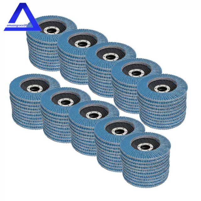 100PCS 4-1/2"×7/8'' 40 Grit T29 Premium Zirconia Flap Disc Sanding Grinding