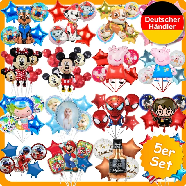 DIWULI Seepferdchen Ballon-Set – 7-teilig, Blau, Für Kindergeburtstag & Meerestier-Party