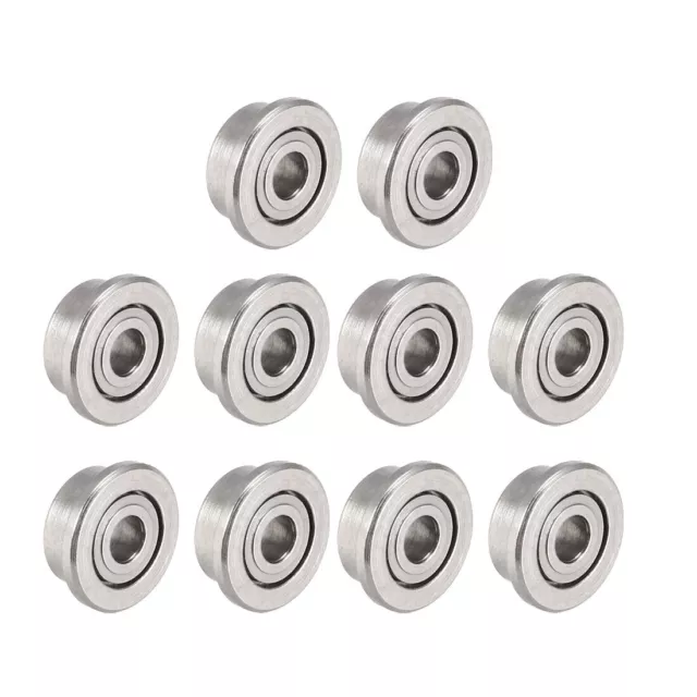 F681XZZ Flange Ball Bearing 1.5x4x2mm Double Shielded Chrome Bearings 10pcs