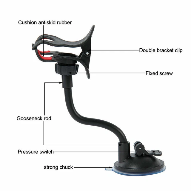 Car Windshield Vacuum Mount Cell Phone Holder Stand For Universal smartphone lux