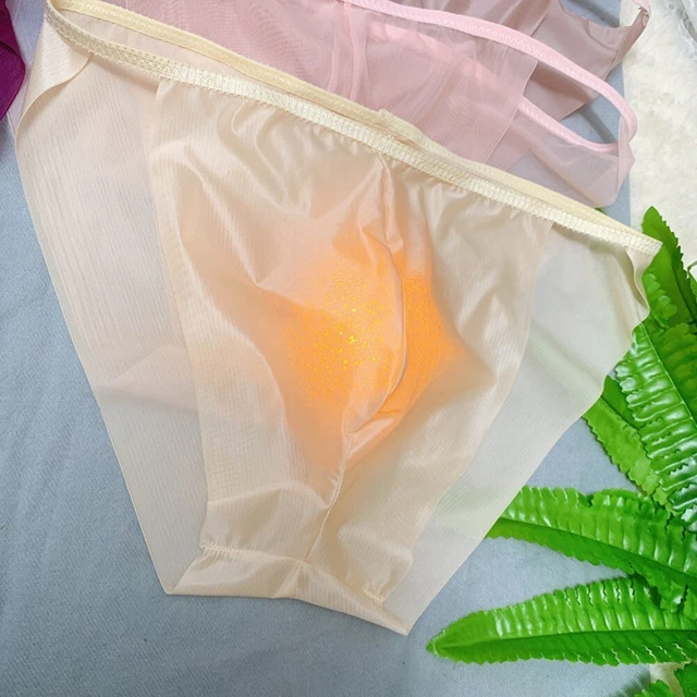 HOMMES MAILLE PUR G-String Slip String sous-Vêtement Bulge-Pouch ...