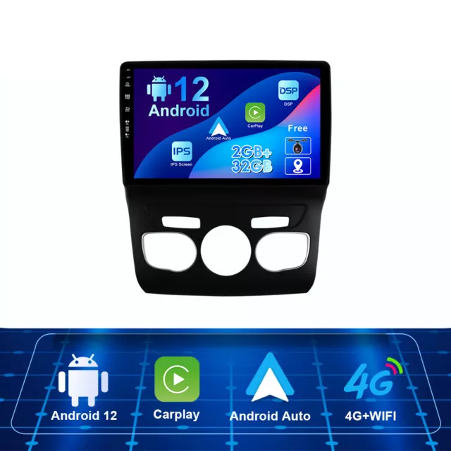10.1 inch Android 13.0 Radio for 2012 Citroen C4 C-QUATRE with HD