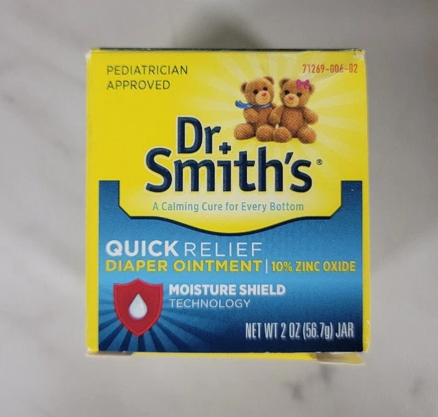 Dr. Smiths Quick Relief Diaper Rash Ointment, 2 oz. NEW