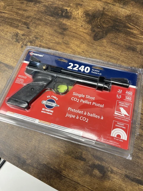 SEALED NEW CROSMAN 2240 Air Pistol .22 Cal CO2 Bolt Single Shot Pellet ...
