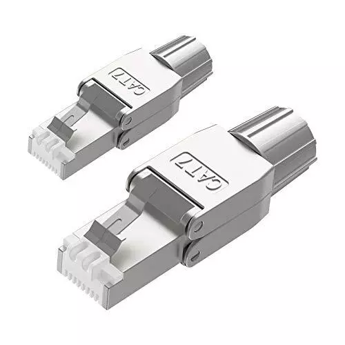 VCELINK Connecteur RJ45 Cat7 Cat6A Sans Outil Fiche Réseau RJ45 Blindé pour C...