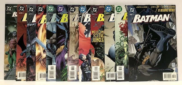 BATMAN HUSH set #’s 608 ➡️ 619 [1st 1940 12 Comics DC] NM Loeb Lee Joker Riddler