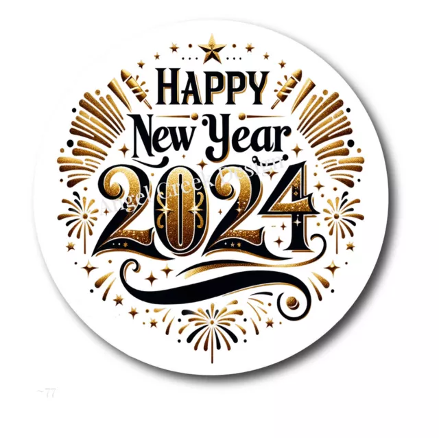 Happy New Year 2024 Scrapbook Stickers Envelope Seals Favors Gold Sparklers  - Tony's Restaurant in Alton, IL