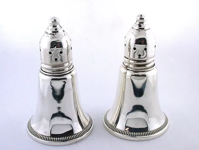 Vintage Duchin CRE2T017 Sterling Silver Glass 3 Inch Weighted Salt Pepper Shaker