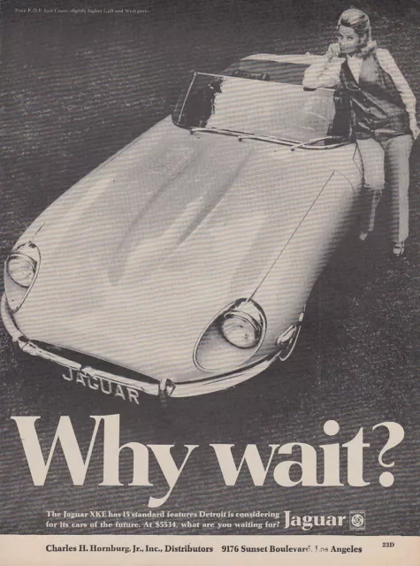 Why wait? Jaguar XK-E has 15 standard features Detroit is considering ad 1970 T