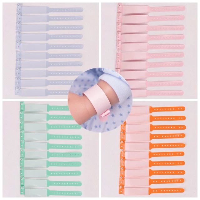 Reborn Baby Infant Hospital Bracelets ID Bands Wristband Newborn Dolls Supply