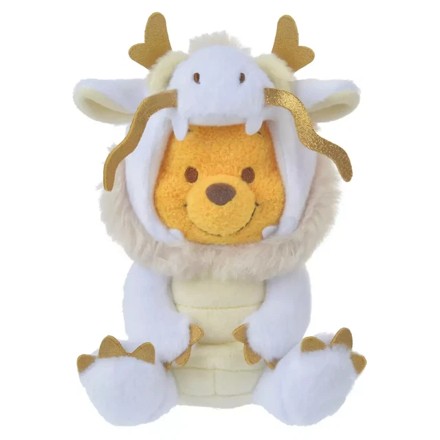 JAPAN TOKYO DISNEY Store New Year 2024 Eto Dragon Pooh Plush Toy White