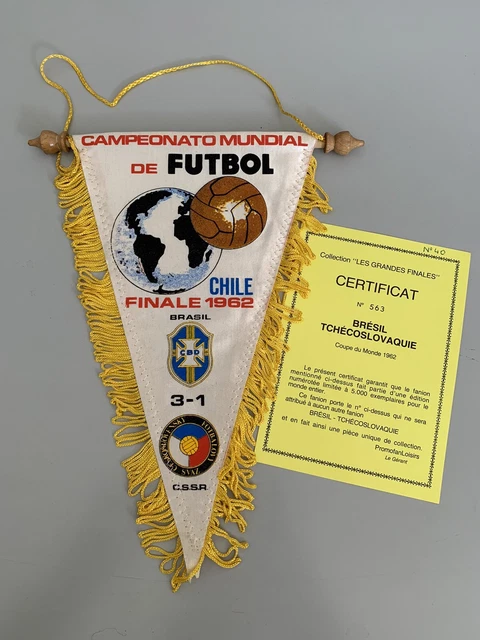 Fanion Coupe Du Monde 1998 Brésil - France - Vintage Collector