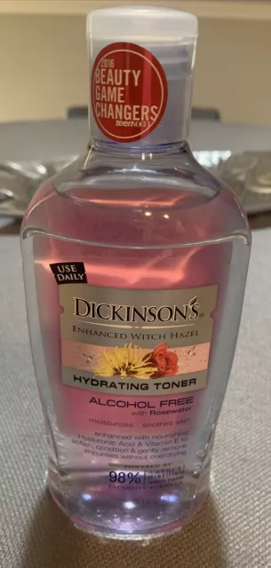 New Dickinsons Enhanced Witch Hazel Hydrating Toner With Rosewater 16 Fl Oz