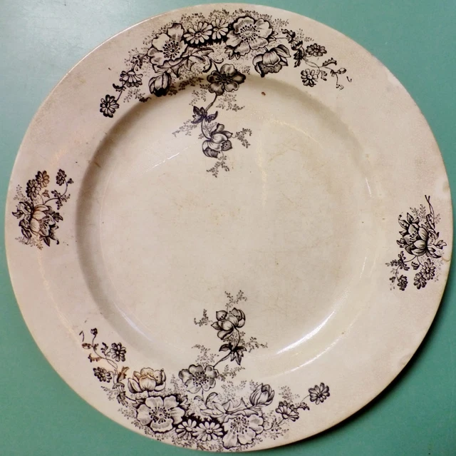 SUPERBE ANCIENNE PAIRE D'assiettes Bertrand Bordeaux Service