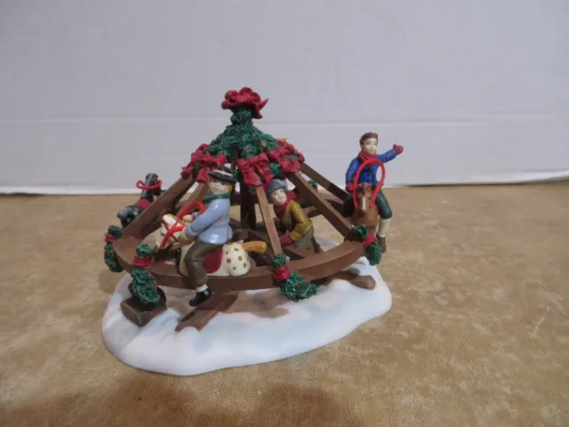 Dept. 56 Dickens Village 2000 Merry Go Roundabout #56.58533 Children Playing 3