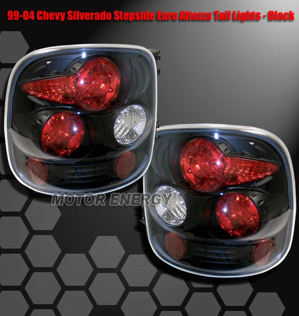 9904 CHEVY SILVERADO/GMC Sierra Stepside Altezza Tail Lights Black Sl