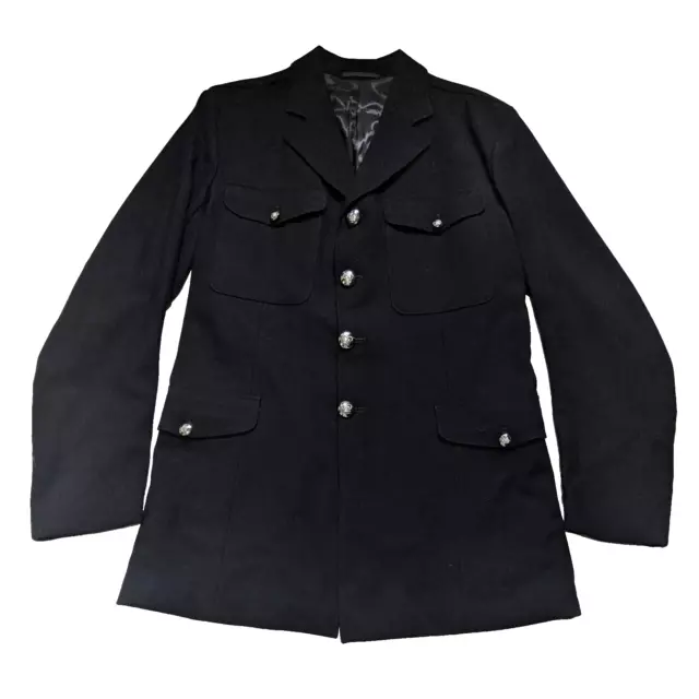 Greater Manchester Police Met Policeman Officer's Black Dress Uniform Jacket 80s