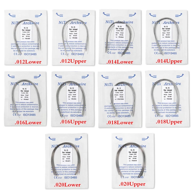 DENTAL ORTHODONTIC ARCH Wire Heat Thermal Activated /Niti/Stainless