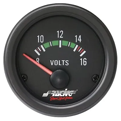Simoni Racing Motorsport 2 Inch Backlit Carbon Look Volt Voltmeter