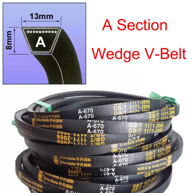 V Belt A Section Sizes A15-A47 8mm*13mm Industrial LawnMower V Belt High Quality