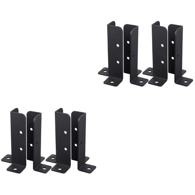 Kit Riparazione Pali Recinzione DUKELAI – 4 Ancoraggi In Acciaio Per Pali Inclinati O Rotti (Altezza 80 Cm, Profondità 40 Cm)