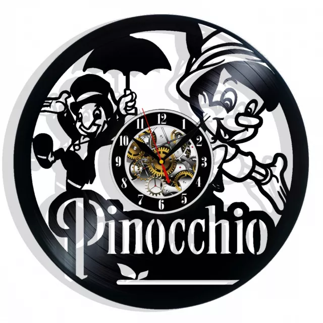 Pinocchio Vinyl Wall Clock Records Home Decor Art Gift Birthday Holiday