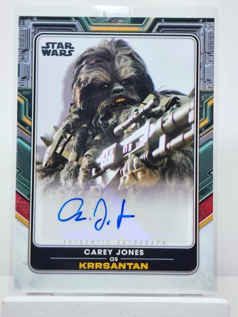 Topps Star Wars The Book of Boba Fett Auto CAREY JONES/Krrsantan A-CJ