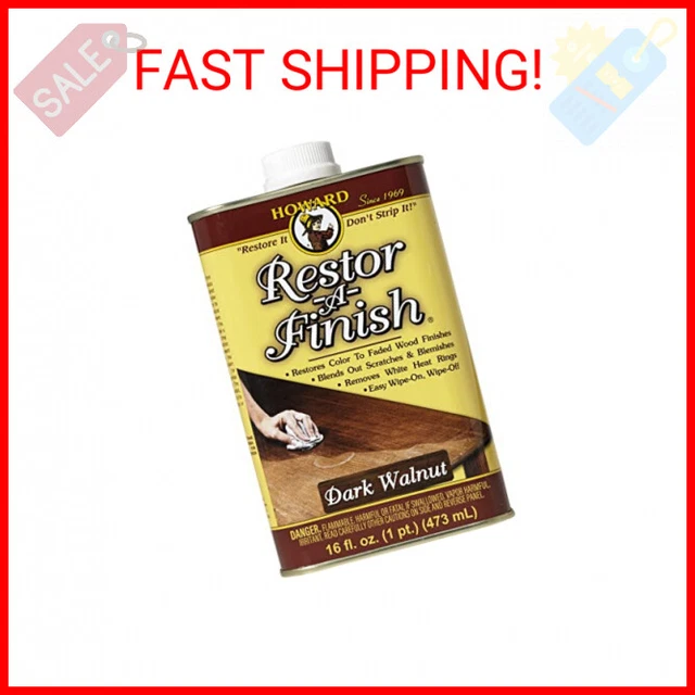 HOWARD RF6016 Restor-A-Finish, 16 oz, Dark Walnut