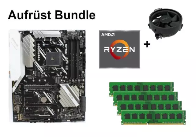 Bundle ASUS Prime X470-Pro + AMD Ryzen 7 / Ryzen 9 + 8GB - 32GB RAM