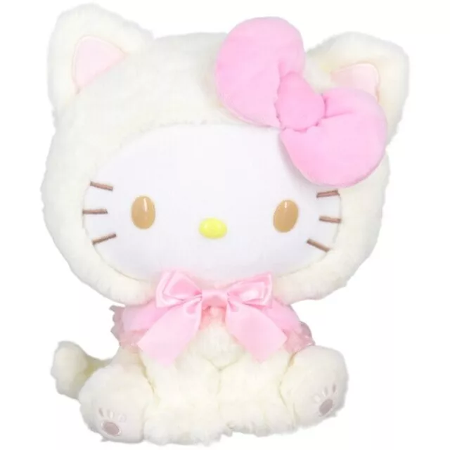 Hello Kitty Kawaii Kitty Cat Cosplay Fluffy Plush 8 Inch Mid Size Nip Gift 20cm