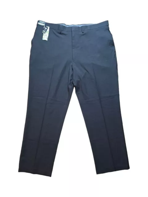 HAGGAR MEN'S BLACK Classic Fit Dress Pants 44W x 32L MSRP $80 $40.00 ...