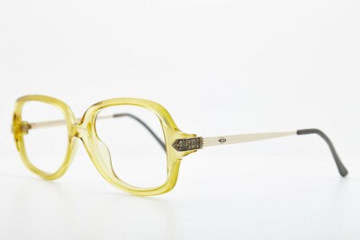 années 80er jaune-doré Cadre Christian Dior Lunettes-vintage 