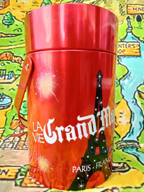 GRAND MARNIER Liquor La Vie Red Paris France Tin Canister Limited Ed. - DEAL!!