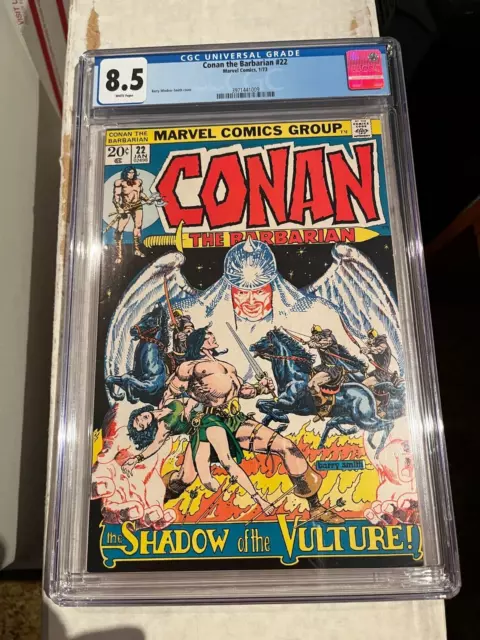 Conan the Barbarian #22 CGC 8.5 VF+, WHITE, Barry Windsor Smith!