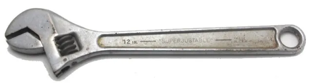 Vintage J.H.Williams 12" Superjustable Adjustable Crescent Wrench Made USA Used