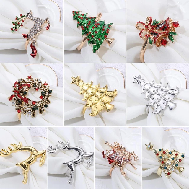 Anillo artesanal de cocina y bar decoración de mesa servilleta suministros de Navidad anillo bucal