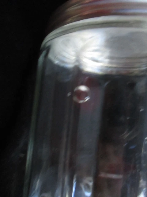 Hoosier 12 Panel Embossed "COFFEE" Clear Glass Jar Lid - Ht. 7" Dia. 4" 3