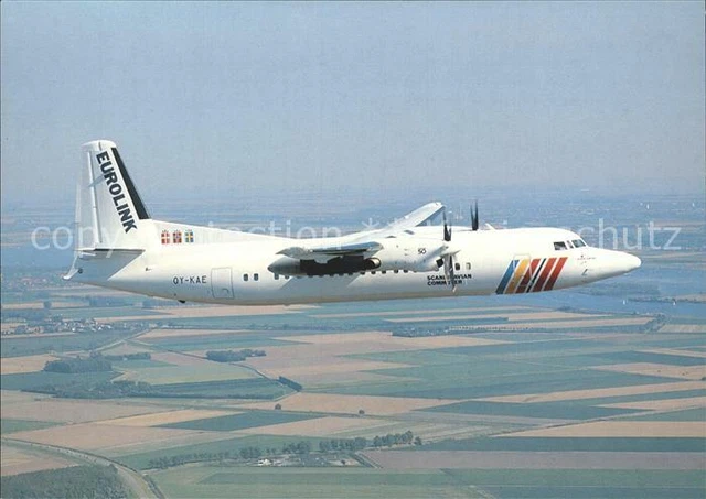 72203074 Flugzeuge Zivil SAS Scandinavian Commuter Fokker 50 OY-KAE Flugzeuge Zi