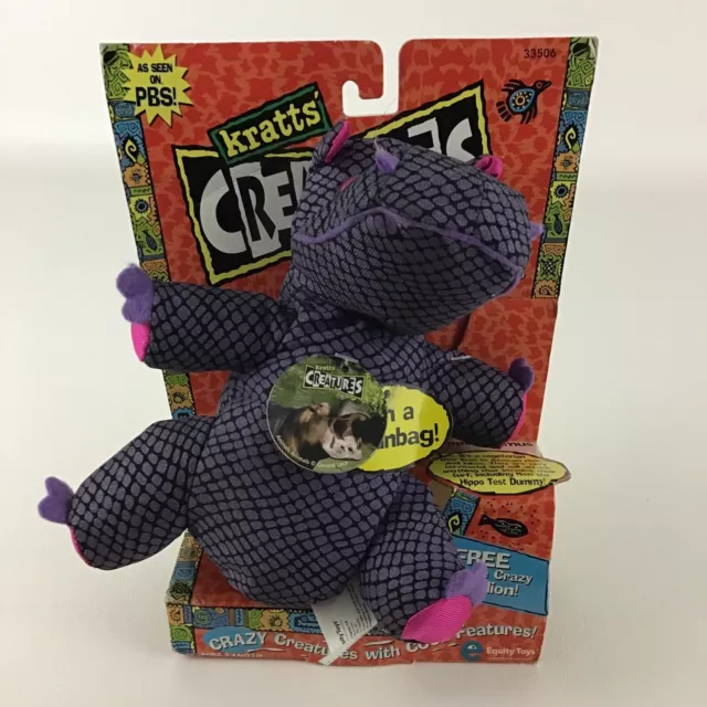 KRATTS CREATURES HIPPOPOTAMUS Plush Bean Bag Stuffed Animal Toy Vintage ...