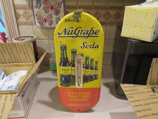 Nu Grape Very Rare 1940,S 6 Bottle Thermometer